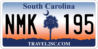SC license plate NMK195