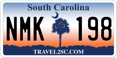 SC license plate NMK198
