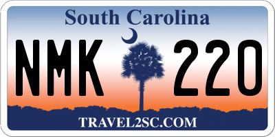 SC license plate NMK220