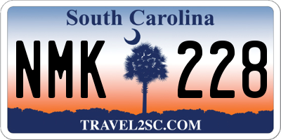 SC license plate NMK228