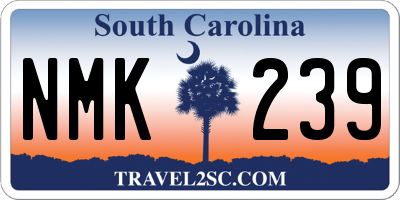 SC license plate NMK239