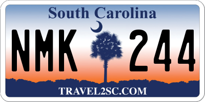 SC license plate NMK244