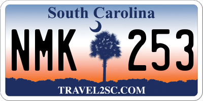 SC license plate NMK253