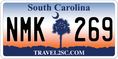 SC license plate NMK269