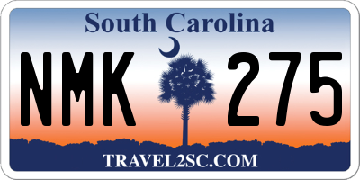 SC license plate NMK275
