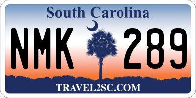 SC license plate NMK289