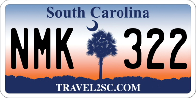 SC license plate NMK322