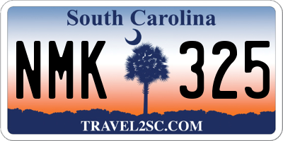 SC license plate NMK325