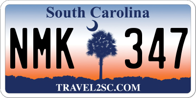 SC license plate NMK347