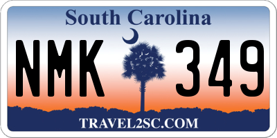 SC license plate NMK349