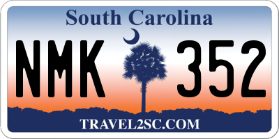 SC license plate NMK352