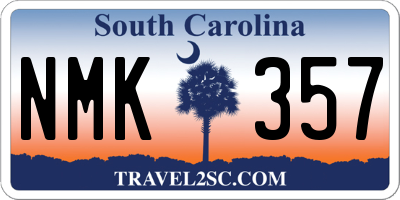 SC license plate NMK357