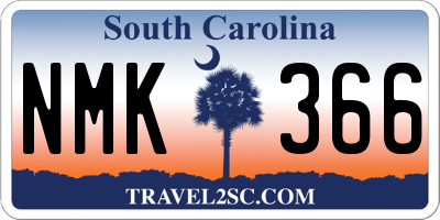 SC license plate NMK366