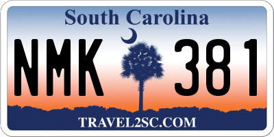SC license plate NMK381