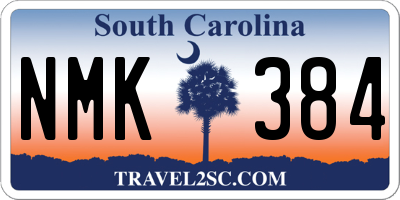 SC license plate NMK384