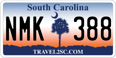 SC license plate NMK388