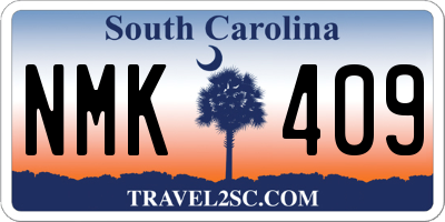 SC license plate NMK409