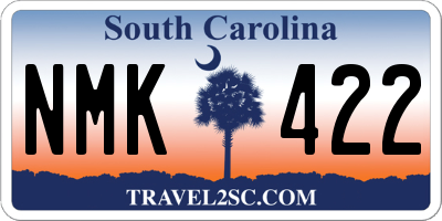 SC license plate NMK422