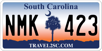 SC license plate NMK423