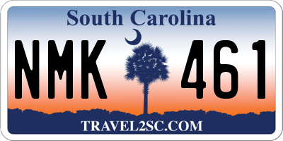 SC license plate NMK461