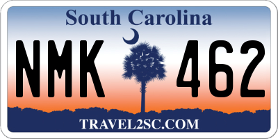 SC license plate NMK462