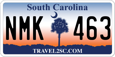SC license plate NMK463