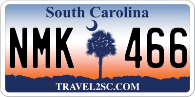 SC license plate NMK466