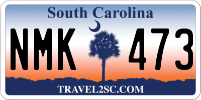 SC license plate NMK473