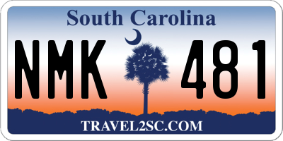 SC license plate NMK481
