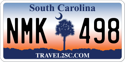 SC license plate NMK498