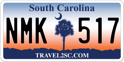 SC license plate NMK517