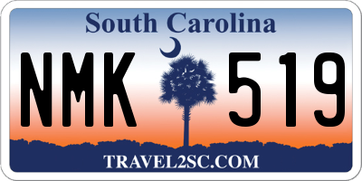 SC license plate NMK519