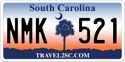 SC license plate NMK521