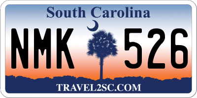 SC license plate NMK526