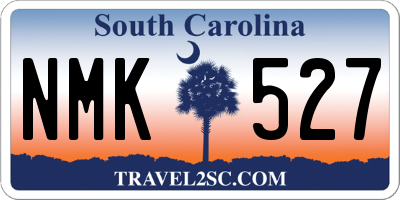 SC license plate NMK527