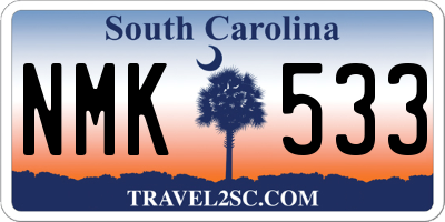 SC license plate NMK533