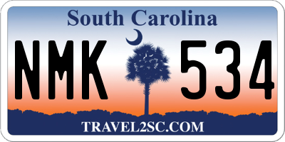 SC license plate NMK534