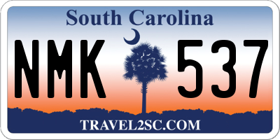 SC license plate NMK537