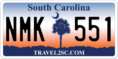 SC license plate NMK551