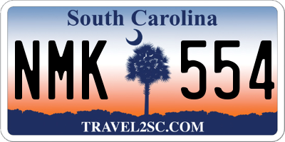 SC license plate NMK554