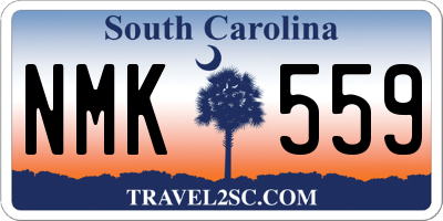 SC license plate NMK559