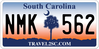 SC license plate NMK562
