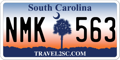 SC license plate NMK563