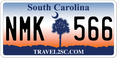 SC license plate NMK566
