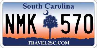 SC license plate NMK570