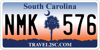 SC license plate NMK576