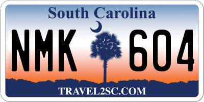 SC license plate NMK604