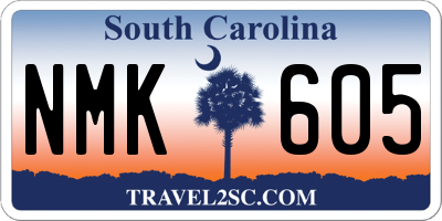 SC license plate NMK605