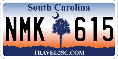 SC license plate NMK615