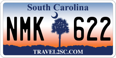 SC license plate NMK622